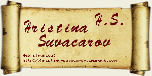 Hristina Suvačarov vizit kartica